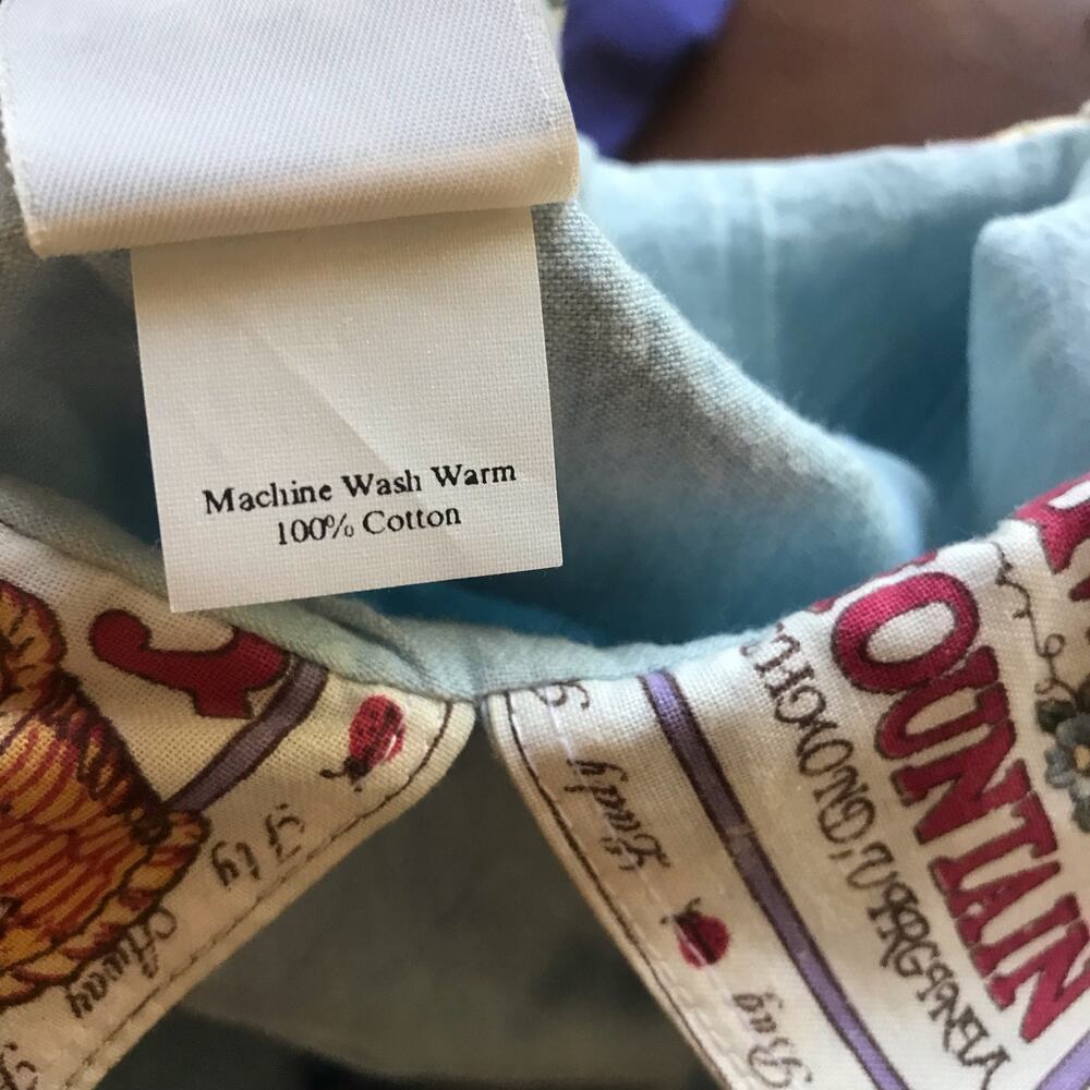 Vintage Posies Women of Maine Farmers Market Cotton Dress w Tie Women's Size 10 - Picture 12 of 13